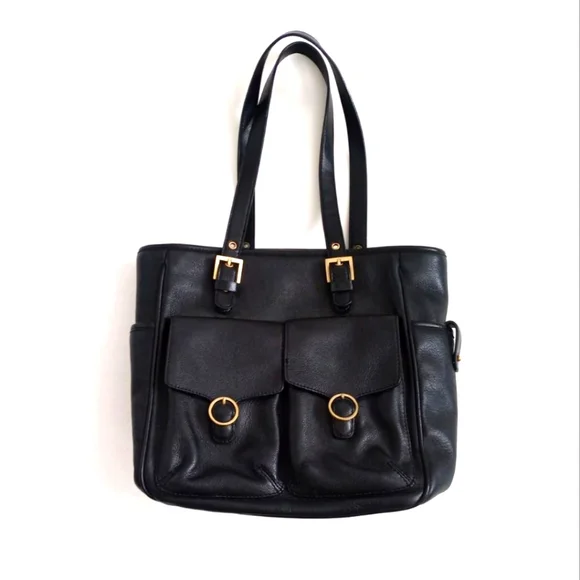 Liz Claiborne vintage black leather purse - Picture 1 of 8